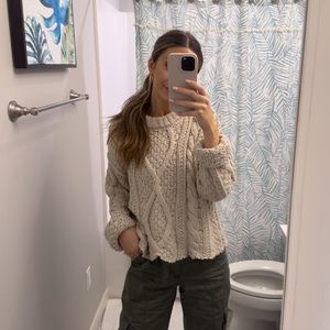Cozy Cream Cable Knit Sweater